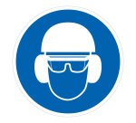 Panneau obligatoire - EPI - Protection Tête - M014 - ISO 7010  - 200 mm - PVC 2 mm