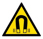 Panneau de danger - Picto Champ magnétique - W006 - ISO 7010