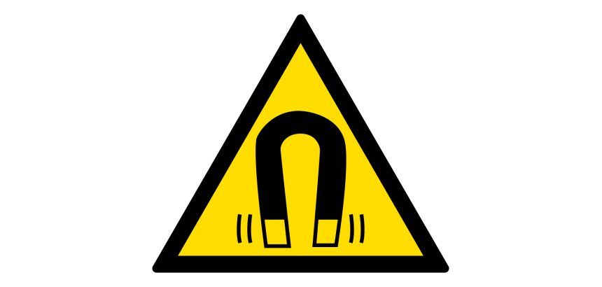 Panneau de danger - Picto Champ magnétique - W006 - ISO 7010