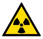 Panneau Danger- Matières radioactives/radiations - W003 -ISO 7010  - 50 mm - Vinyle Souple Autocollant