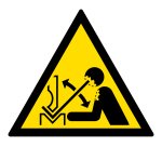 Panneaux - Déplacement pièce presse plieuse - W032 - ISO 7010  - Vinyle - 100 mm