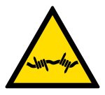 Signalétique de danger - Pictogramme Fil barbelé - W033 - ISO 7010