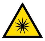Signalétique de danger - Rayonnement optique - W027 - ISO 7010  - Vinyle - 100 mm