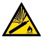 Panneau danger W029 - Bouteille sous pression - Norme ISO 7010