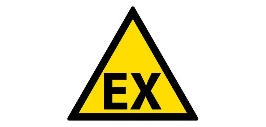 Signalétique de danger - Atmosphère explosive - W021 - ISO 7010  - 100 mm - Vinyle Souple Autocollant