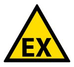 Signalétique de danger - Atmosphère explosive - W021 - ISO 7010  - 315 mm - PVC 2 mm