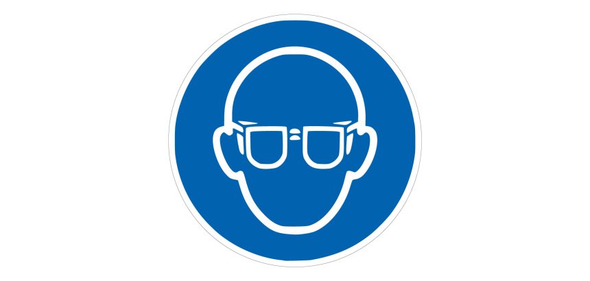 Adhésif Obligation - Lunettes de protection obligatoires - M004  - 315 mm - Vinyle Souple Autocollant