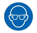 Adhésif Obligation - Lunettes de protection obligatoires - M004  - 400 mm - PVC 2 mm