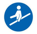 Pictogramme d'Obligation ISO 7010 - Tenir la main courante - M012