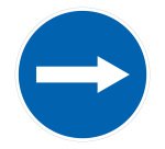 Panneau de signalisation - Flèche directionnelle