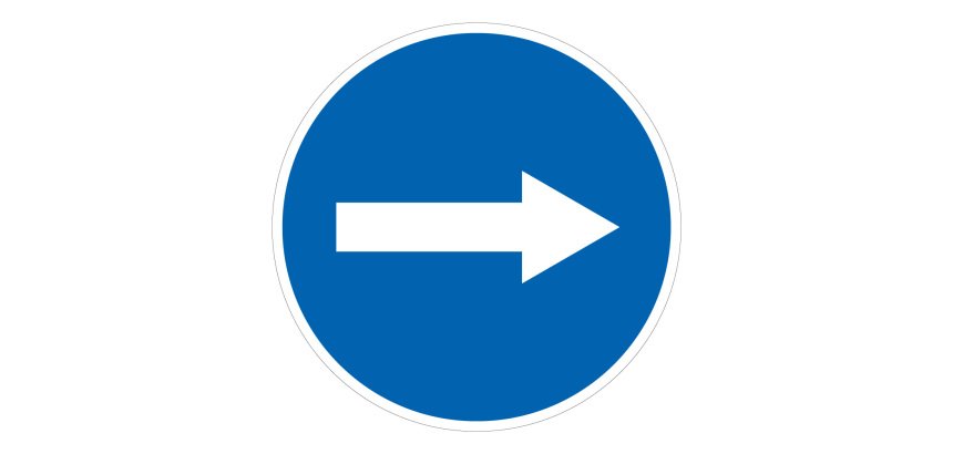 Panneau de signalisation - Flèche directionnelle