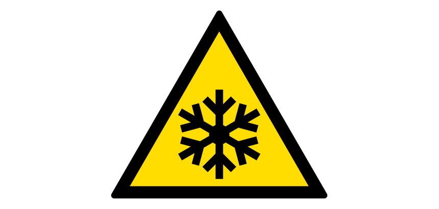 Panneaux - Basses températures, conditions de gel - W010  - 100 mm - Vinyle Souple Autocollant