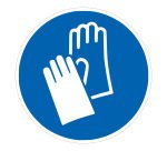 Panneau EPI obligatoire - Gants de protection obligatoires - M009  - 100 mm - Vinyle Souple Autocollant