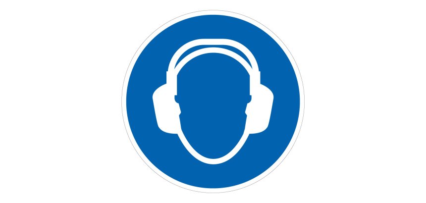 Panneau obligatoire - Serre-tête anti-bruit M003 - ISO 7001  - 400 mm - PVC 2 mm