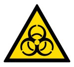 Signalétique de danger - Risque biologique - W009 - ISO 7010  - 200 mm - Vinyle Souple Autocollant