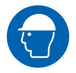 Panneau EPI Port du casque obligatoire M014 - ISO 7010