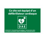 Panneau - Site équipé d'un défibrillateur cardiaque - ISO 7010  - 420 x 280 mm - PVC 2 mm