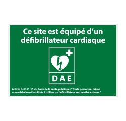 Panneau - Site équipé d'un défibrillateur cardiaque - ISO 7010