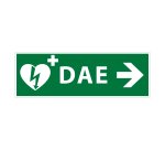 Panneau DAE Flèche à Droite - ISO 7010 - 300 x 100 mm - ISO 7010  - PVC 2 mm