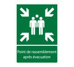 Panneau - Point de rassemblement après évacuation -E007 -ISO 7010  - PVC 2 mm - A4