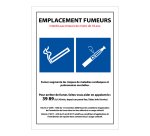 Panneau Zone Réservée Fumeurs et Vapoteurs Conforme Réglementation