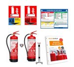 Kit extincteurs ERP eau 6L + poudre ABC 6kg + signalétique