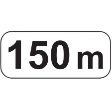 Panonceau de Distance M1 - 150 m