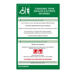 Panneau - Consignes sécurité espace attente - PVC 200x300 mm