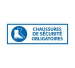 Panneau EPI - chaussures de sécurité Obligatoire  - M008 - ISO 7010