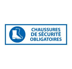 Panneau EPI - chaussures de sécurité Obligatoire  - M008 - ISO 7010