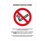 Panneau signalétique - Interdiction de fumer - P002 - ISO 7010  - 210 x 150 mm - PVC 2 mm