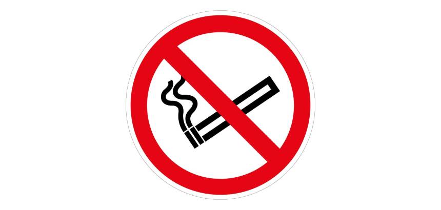 Panneau interdiction - Interdiction de fumer - P002 - ISO 7010  - 200 mm - PVC