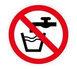 Panneau interdiction P005 - Eau non potable - ISO 7010  - 200 mm - PVC 2 mm