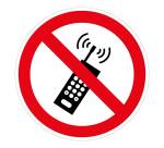 Panneau Interdiction - Ne pas activer téléphone - P013 - ISO 7010