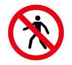 Panneau d'Interdiction - Interdit aux piétons - P004 - ISO 7010