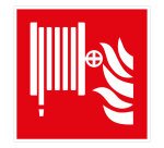 Panneau incendie - R.I.A. Robinet d’Incendie Armé - ISO 7010  - 125 x 125 mm - Vinyle Souple Autocollant