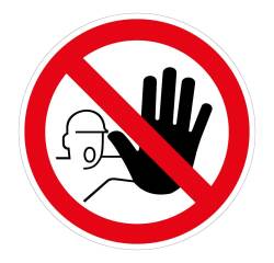 Panneau Accès interdit personnes non autorisées P080 - ISO 7010  - 315 mm - PVC