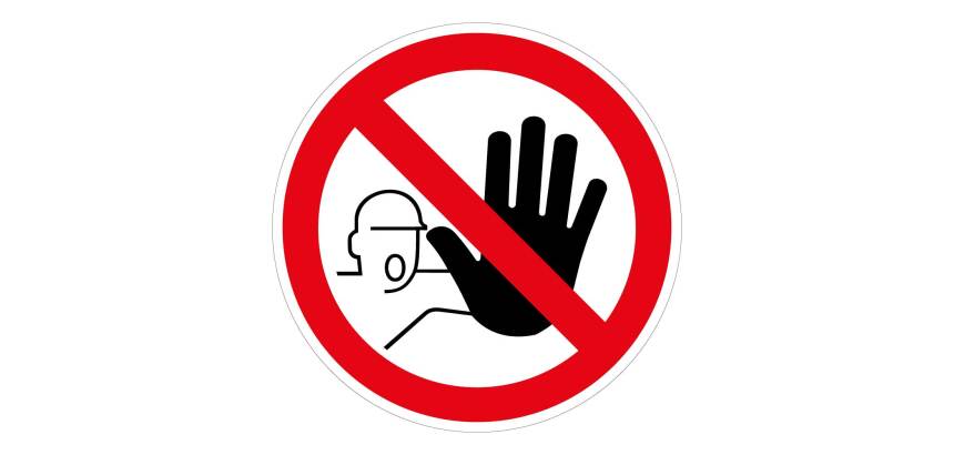 Panneau Accès interdit personnes non autorisées P080 - ISO 7010  - 315 mm - PVC