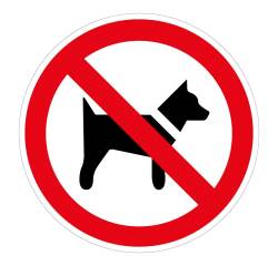 Panneau d'Interdiction - Interdit aux chiens - P021 - Norme ISO 7010