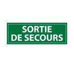 Panneau Sortie de secours - fond vert
