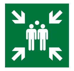 Pictogramme ISO EN 7010 - Point de rassemblement après évacuation - E007