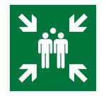 Pictogramme ISO EN 7010 - Point de rassemblement après évacuation - E007