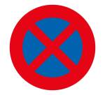 panneau rond interdit de s'arrêter