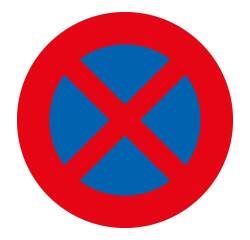 panneau rond interdit de s'arrêter