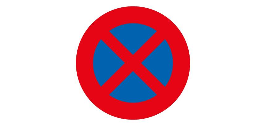 panneau rond interdit de s'arrêter