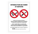 Panneau signalétique - Interdiction de fumer et vapoter - ISO 7010