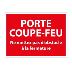 Panneau - Porte coupe-feu, pas d'obstacle - ISO 3864-1