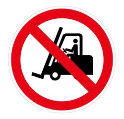 Panneau - Interdit chariots élévateurs  - 315 mm - PVC