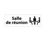 Panneau d'information - Salle de réunion - 210 x 75 mm  - Blanc - PVC 2 mm