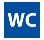 Panneau picto WC - fond bleu